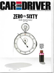 CAR & DRIVER 2015 JULY - 60TH ANNIV, '55 M-B 300SL, 16 AMG GT S, '67 VETTE 